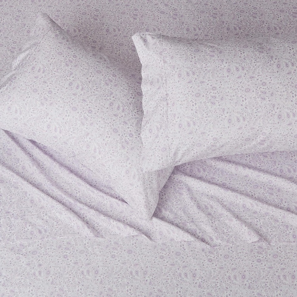 Amazon Basics standard pillowcases, deluxe microfiber, Lavender Paisley, 2 pack